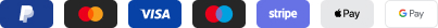 Logotipos de métodos de pago populares online.