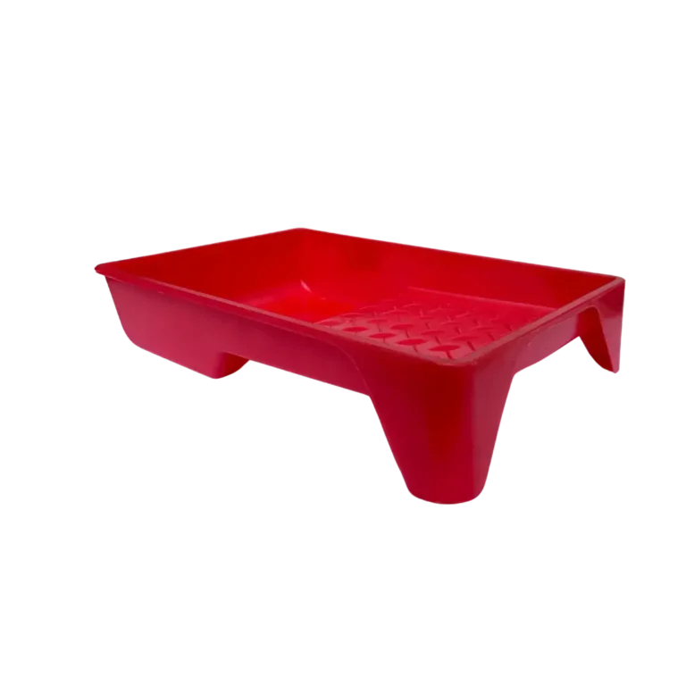 Bandeja de pintura roja con apoyo elevado