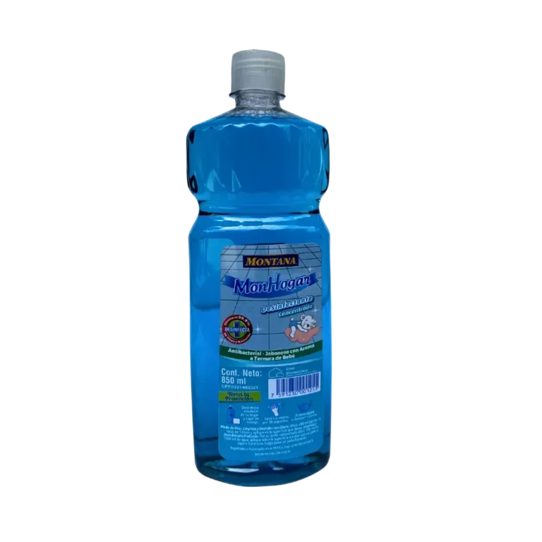 Botella de desinfectante azul 850 ml.