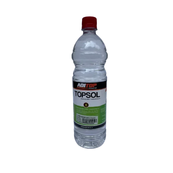 Botella de limpiador multiuso Topsal con tapa roja
