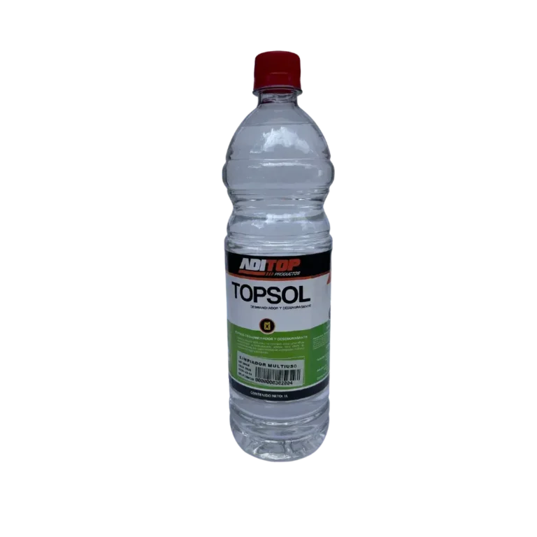 Botella de limpiador multiuso Topsal con tapa roja